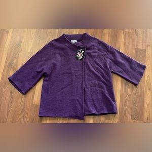 Women's Purple Sweater with Embellishment